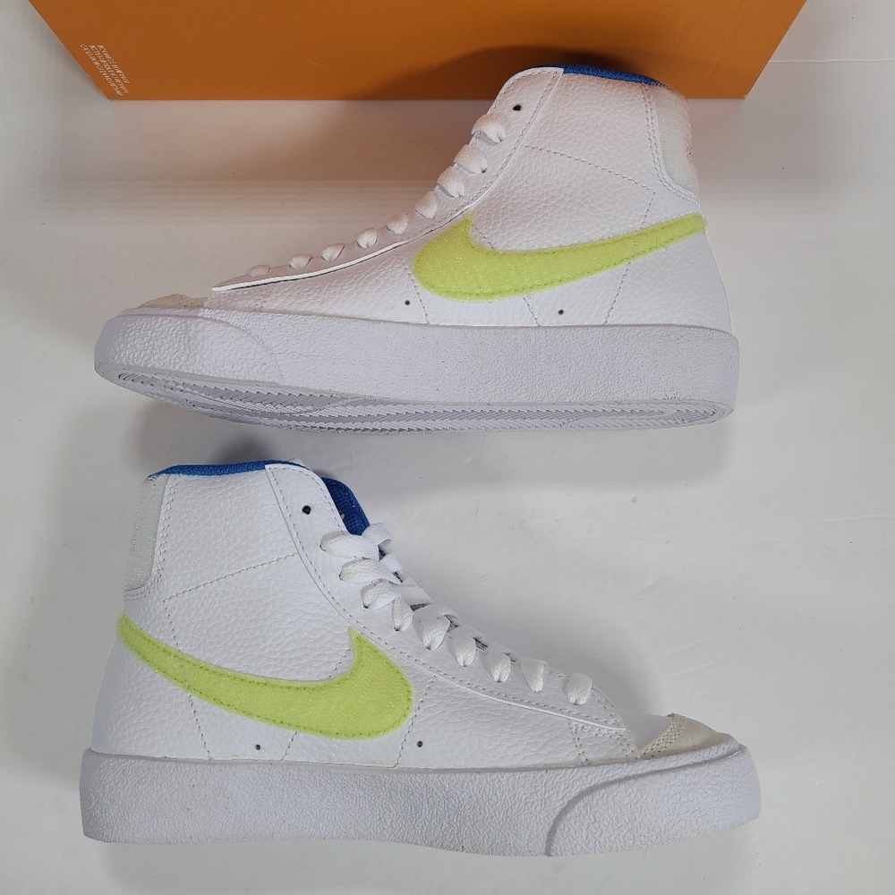 Nike Blazer Mid '77 GS White Lemon Twist Athletic Sneakers Women Size 5.5 - Picture 8 of 12